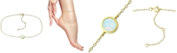 Giani Bernini Lab-Created Opal Ankle Bracelet (Also in Cubic Zirconia), Created for Macy's